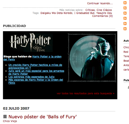 Video + enlaces en blogs